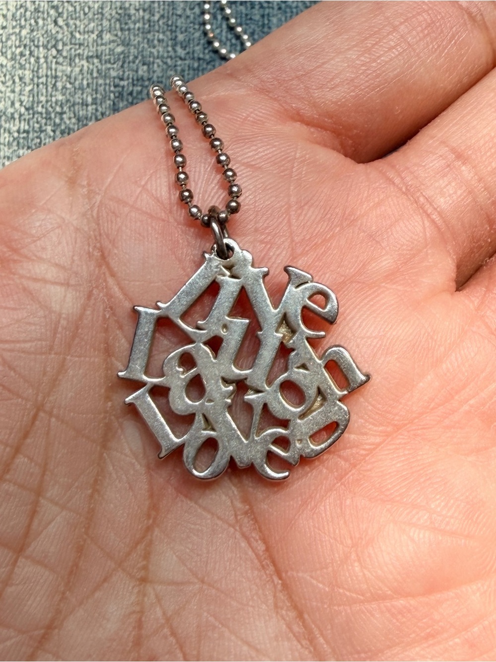 Foxy Originals Silver Script Pendant Necklace